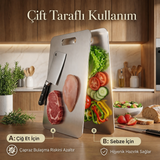 Mutfakly Saplı Paslanmaz Çelik Kesme Tahtası