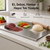 Mutfakly Paslanmaz Çelik Kesme Tahtası